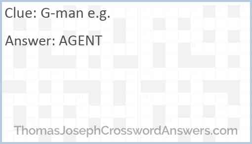 G-man e.g. Answer