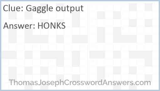 Gaggle output Answer