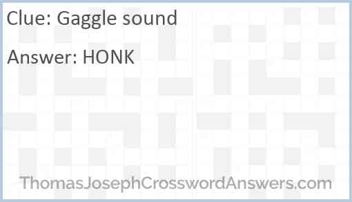 Gaggle sound Answer