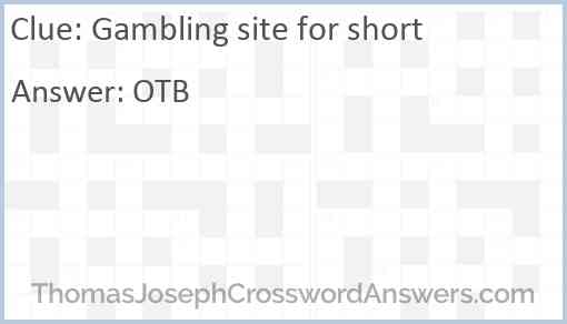 Gambling site for short Answer