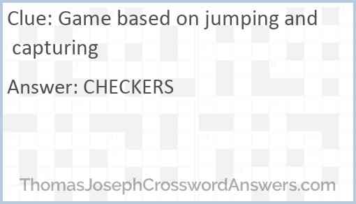 Game based on jumping and capturing Answer
