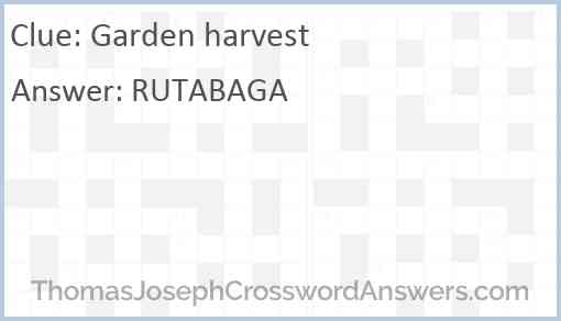 Garden harvest Answer
