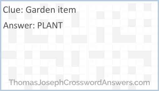 Garden item Answer