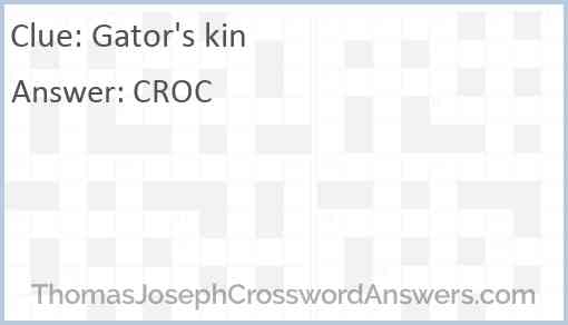 Gator’s kin Answer