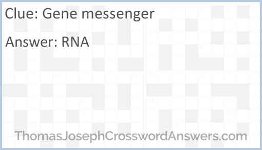 Gene messenger Answer