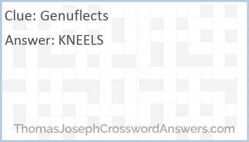 Genuflects Answer