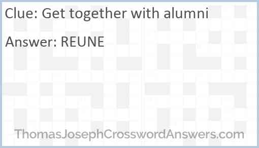 Get together with alumni Answer