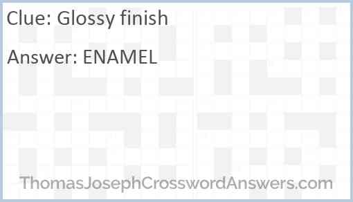 Glossy finish Answer