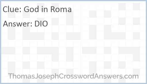 God in Roma Answer
