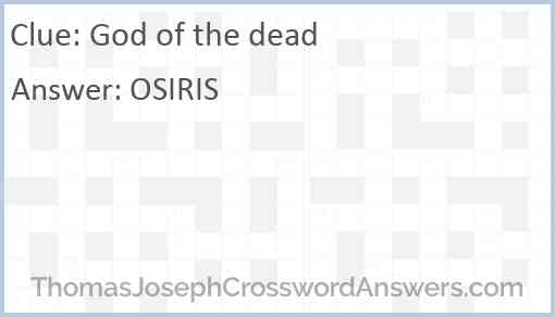 God of the dead Answer