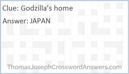 Godzilla’s home Answer