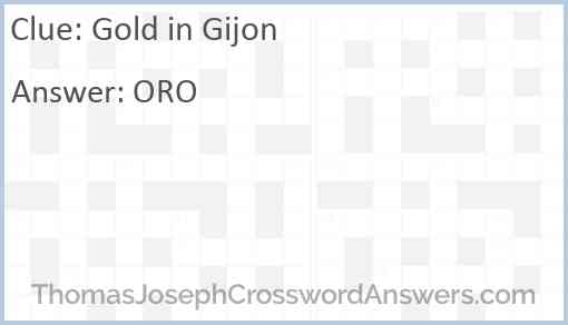 Gold in Gijon Answer
