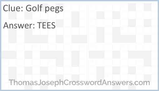 Golf pegs Answer