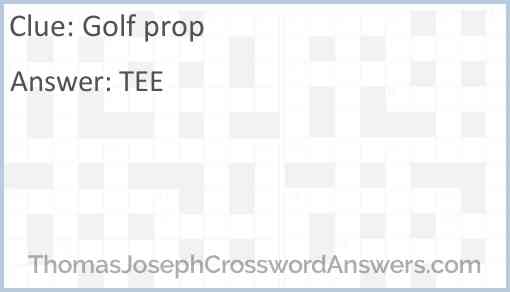 Golf prop Answer
