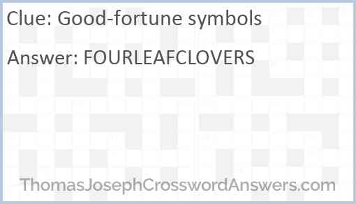 Good-fortune symbols Answer