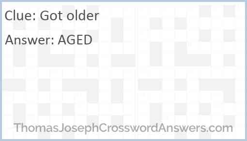 Got older Answer