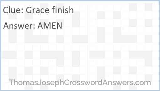 Grace finish Answer