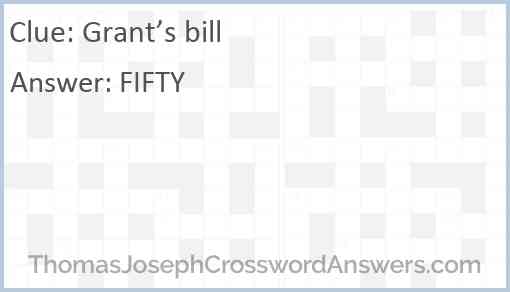 Grant’s bill Answer