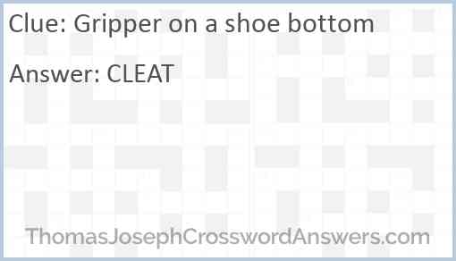 Gripper on a shoe bottom Answer
