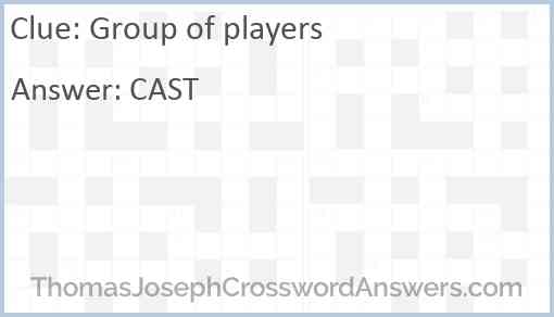 Group of players Answer