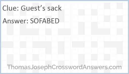 Guest’s sack Answer