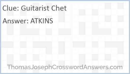 Guitarist Chet Answer