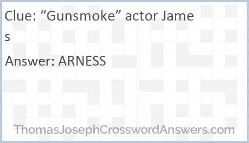 “Gunsmoke” actor James Answer