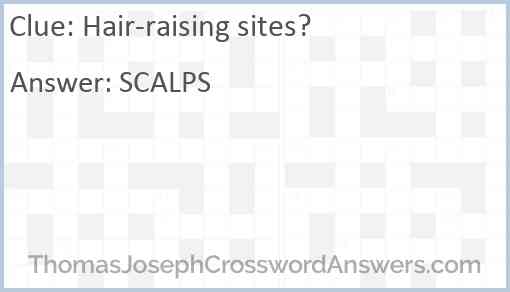 Hair-raising sites? Answer