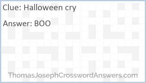 Halloween cry Answer
