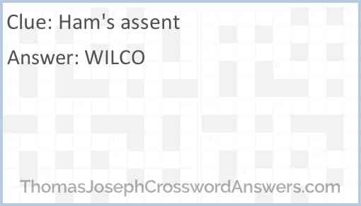 Ham's assent Answer