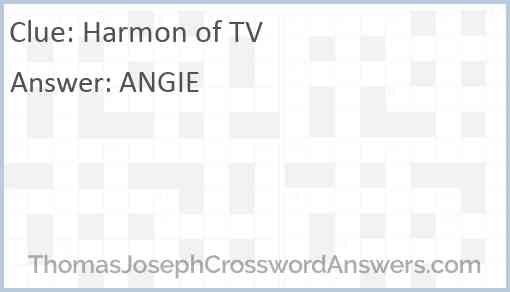 Harmon of TV Answer