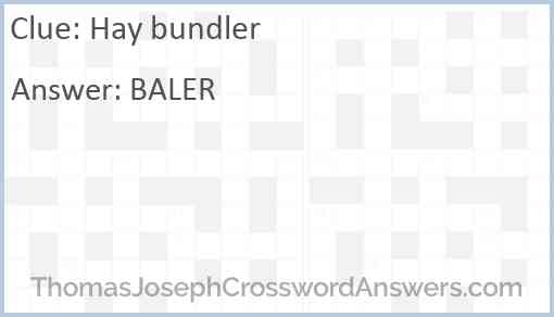 Hay bundler Answer