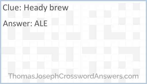 Heady brew Answer