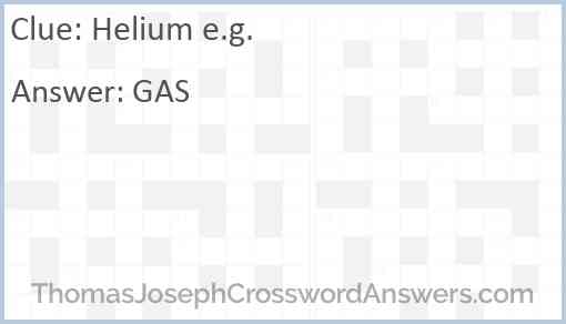 Helium e.g. Answer