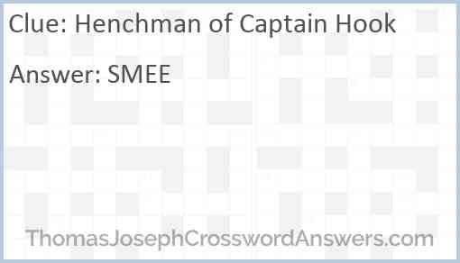 Henchman of Captain Hook Answer