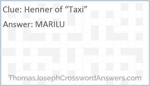 Henner of “Taxi” Answer