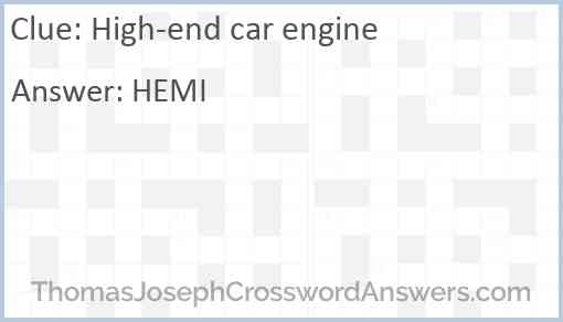 High-end car engine Answer