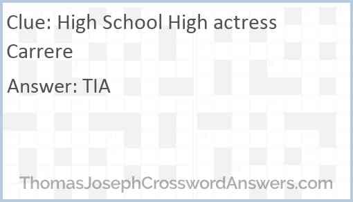 High School High actress Carrere Answer