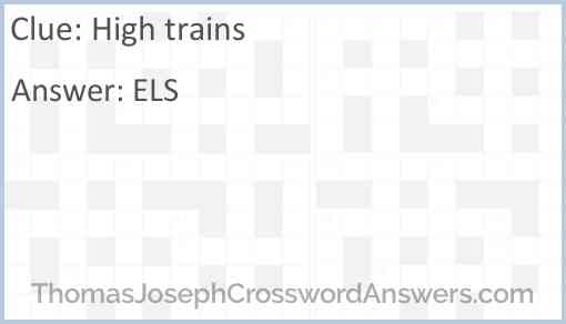 High trains Answer