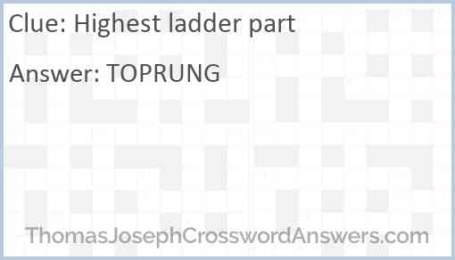 Highest ladder part Answer