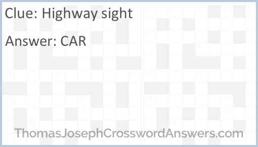 Highway sight Answer