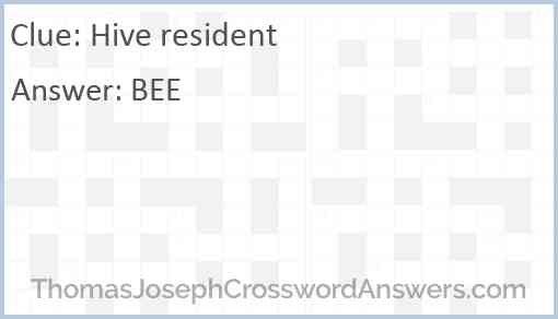 Hive resident Answer