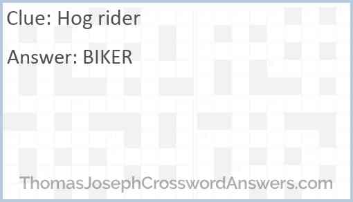 Hog rider Answer