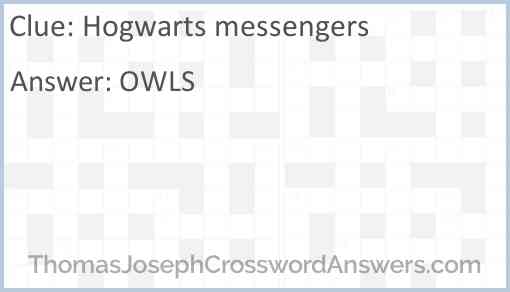 Hogwarts messengers Answer