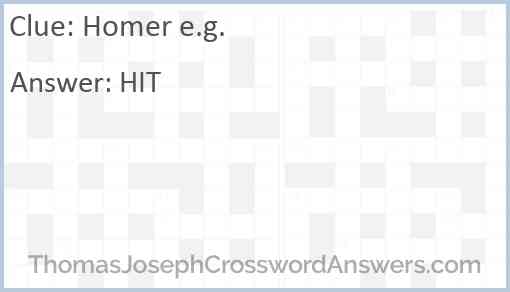 Homer e.g. Answer