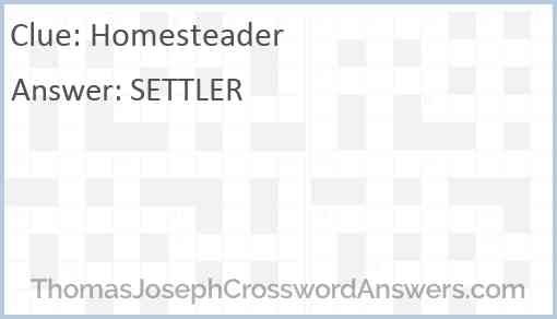 Homesteader Answer