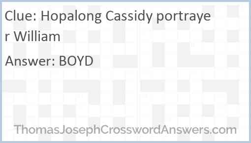 Hopalong Cassidy portrayer William Answer