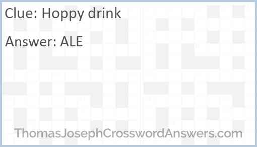 Hoppy drink Answer