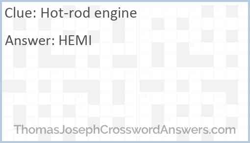 Hot-rod engine Answer