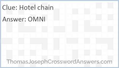 Hotel chain Answer